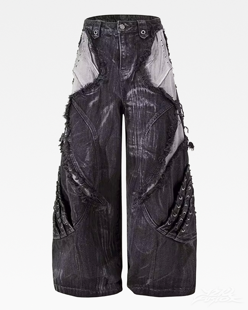 OFFSEAL Y2K Grunge Wide Leg Jeans