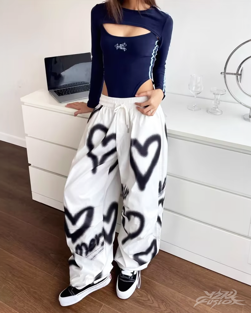 OFFSEAL Y2K Heart Joggers