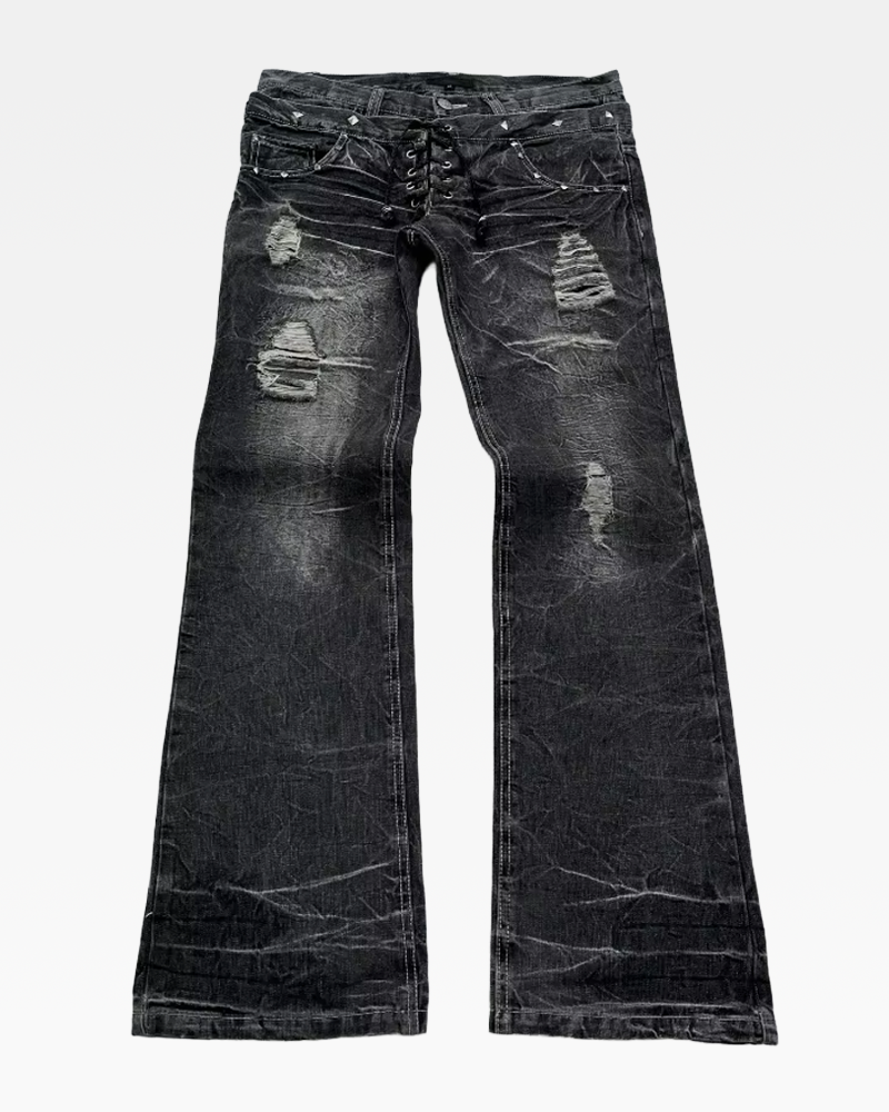 OFFSEAL Y2K Lace Up Jeans