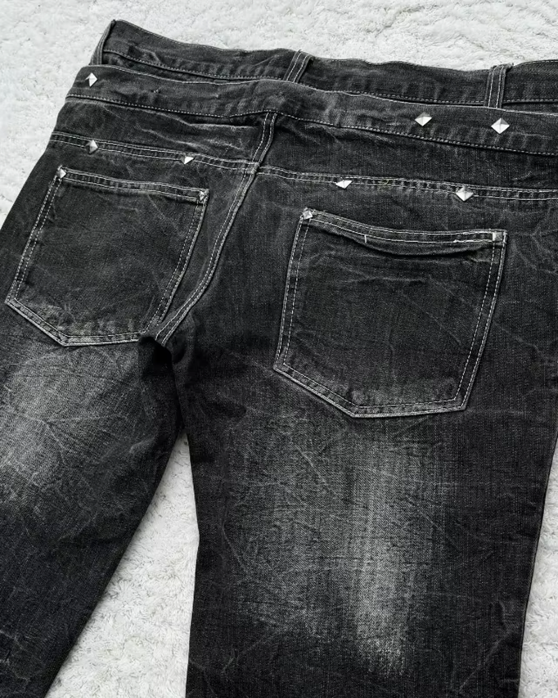 OFFSEAL Y2K Lace Up Jeans