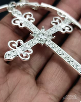 OFFSEAL Y2K Large Cross Hoop Earrings