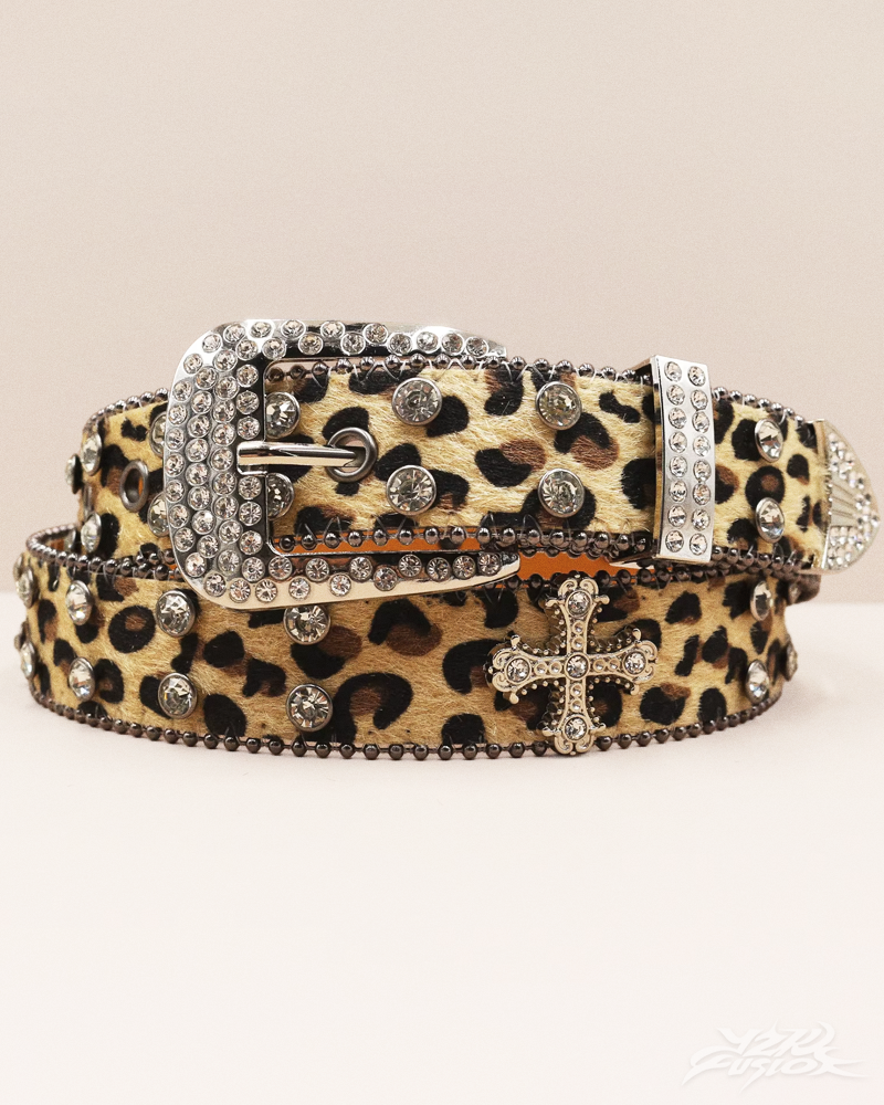 OFFSEAL Y2K Leopard Print Western Belt