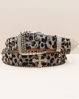 OFFSEAL Y2K Leopard Print Western Belt