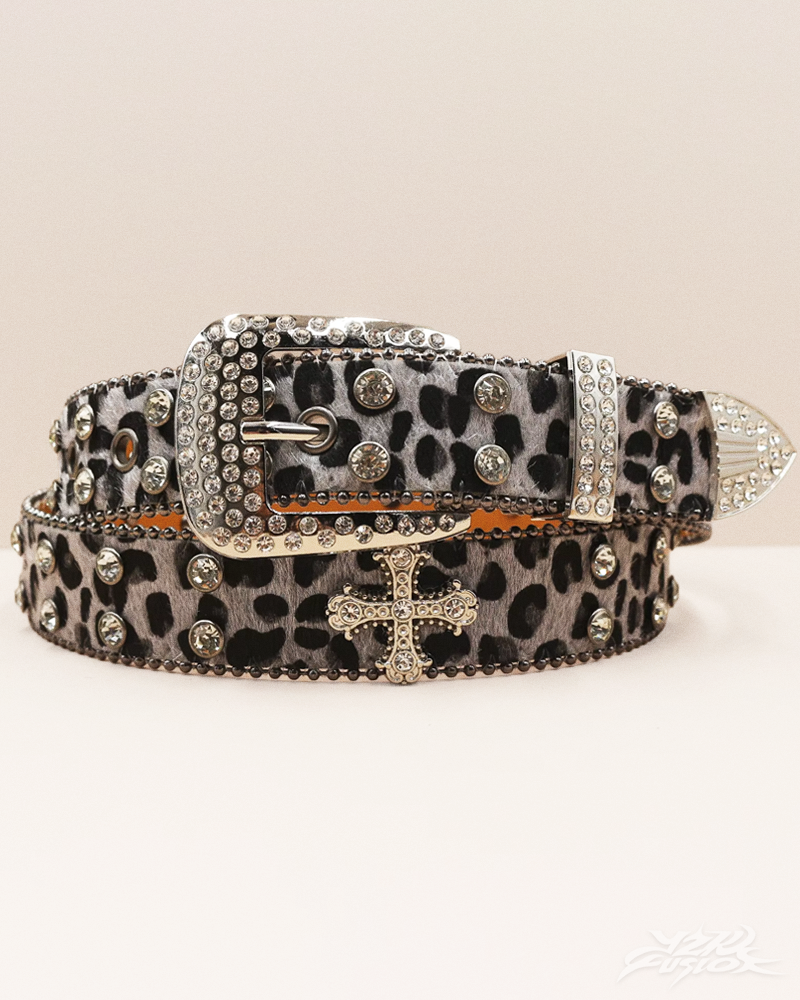 OFFSEAL Y2K Leopard Print Western Belt
