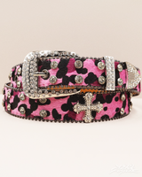 OFFSEAL Y2K Leopard Print Western Belt