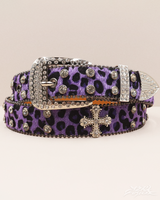 OFFSEAL Y2K Leopard Print Western Belt