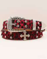 OFFSEAL Y2K Leopard Print Western Belt