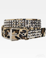 OFFSEAL Y2K Leopard Studded Belt