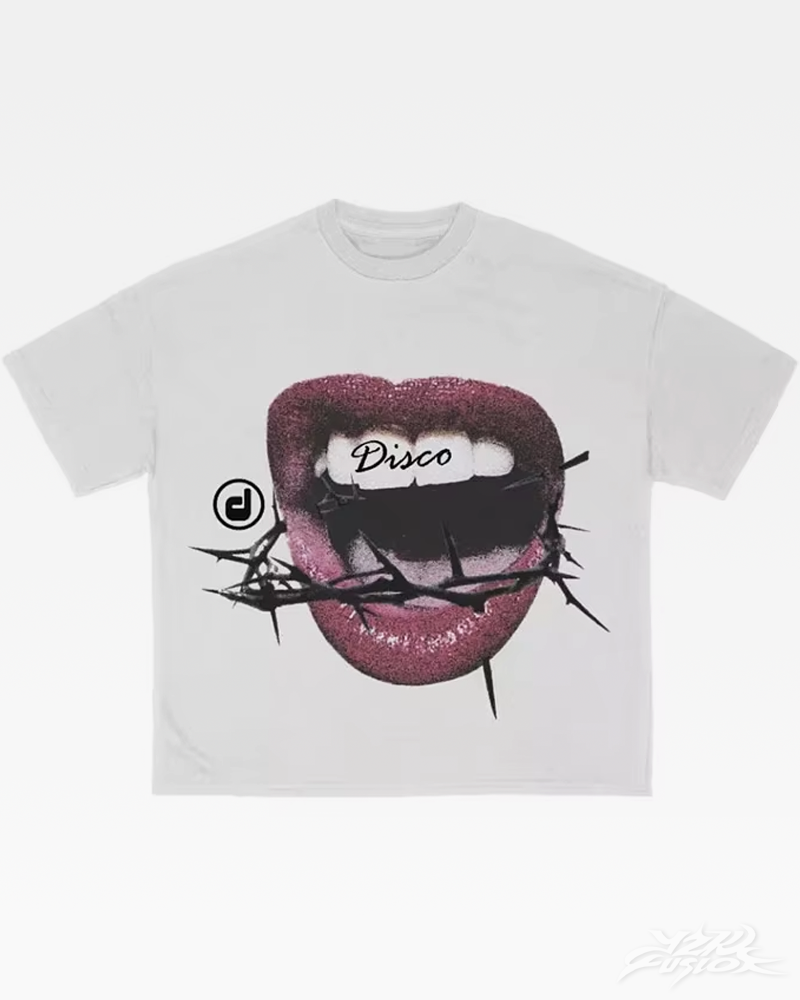 OFFSEAL Y2K Lips Graphic T-Shirt
