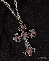 OFFSEAL Y2K Pink Cross Necklace