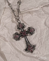 OFFSEAL Y2K Pink Cross Necklace