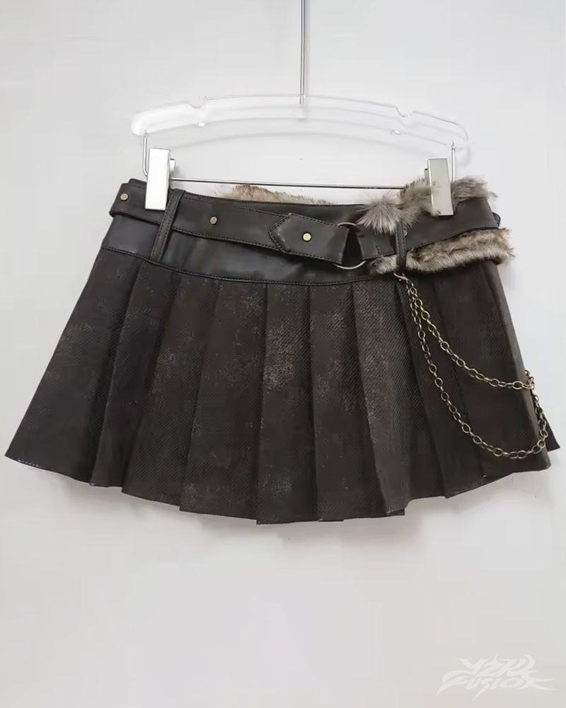 OFFSEAL Y2K Pleated Skirt