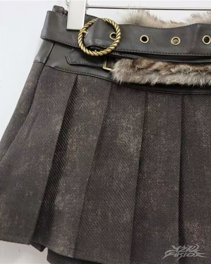 OFFSEAL Y2K Pleated Skirt