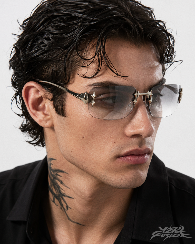 OFFSEAL Y2K Rectangle Rimless Sunglasses