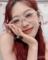 OFFSEAL Y2K Rhinestone Oval Sunglasses