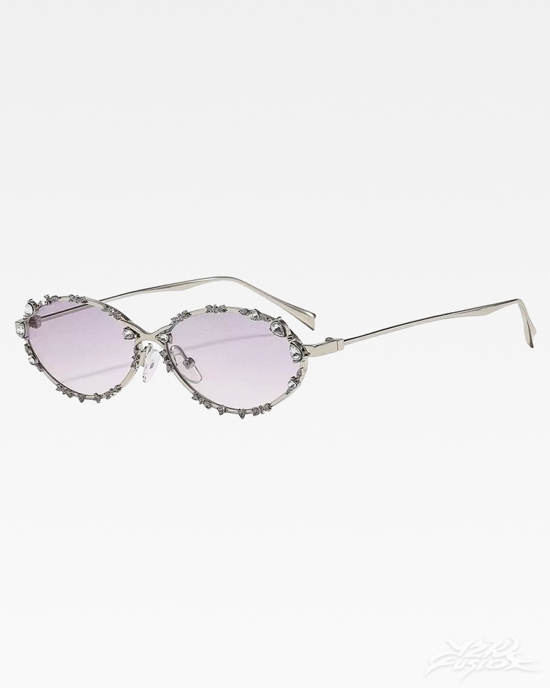 OFFSEAL Y2K Rhinestone Oval Sunglasses