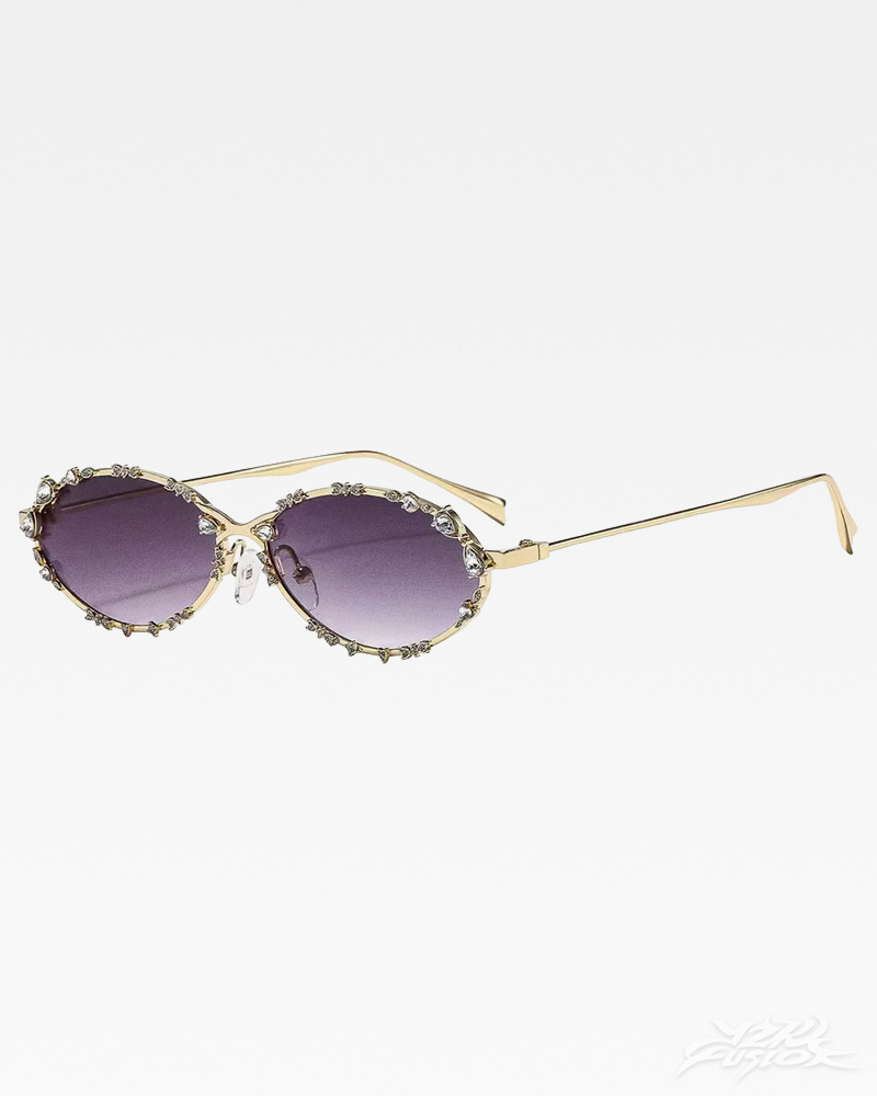OFFSEAL Y2K Rhinestone Oval Sunglasses
