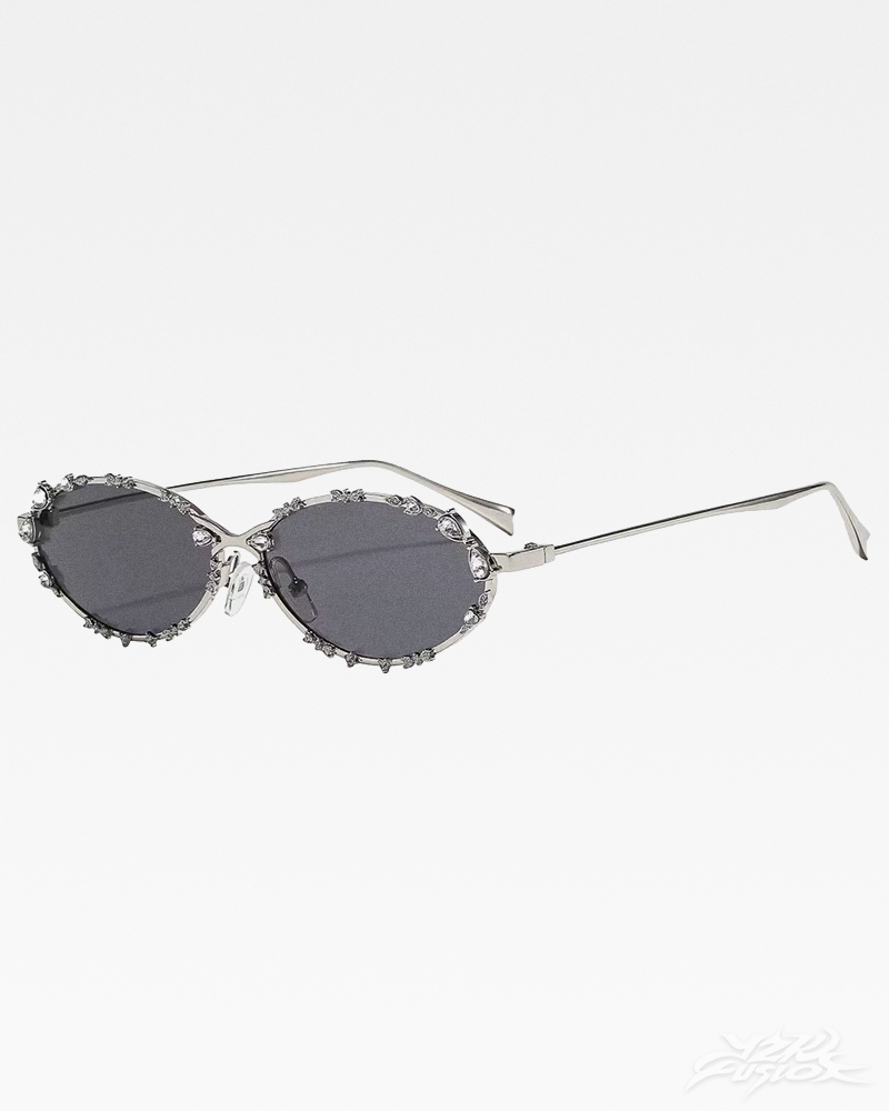 OFFSEAL Y2K Rhinestone Oval Sunglasses