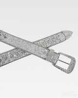 OFFSEAL Y2K Rhinestone Silver Belt