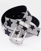 OFFSEAL Y2K Rhinestone Star Belt