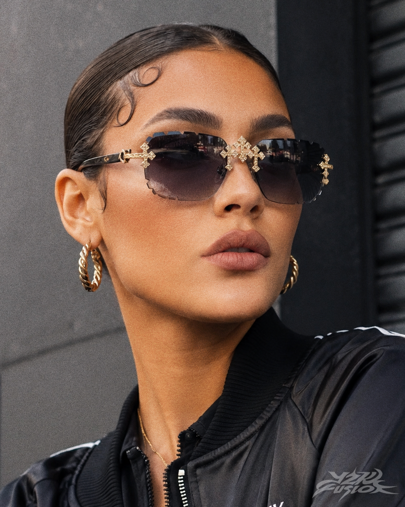OFFSEAL Y2K Rhinestone Sunglasses