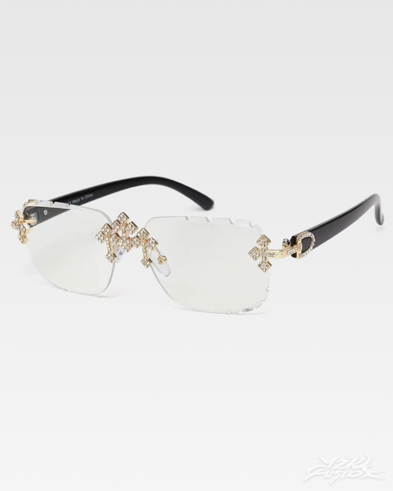 OFFSEAL Y2K Rhinestone Sunglasses