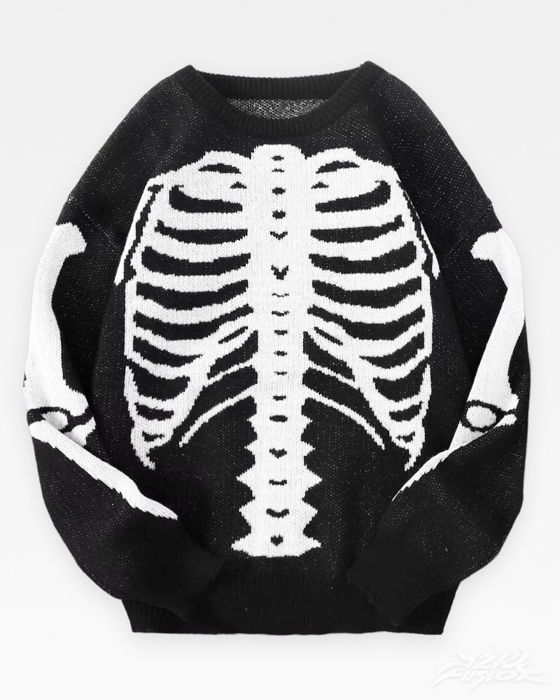 OFFSEAL Y2K Skeleton Sweater
