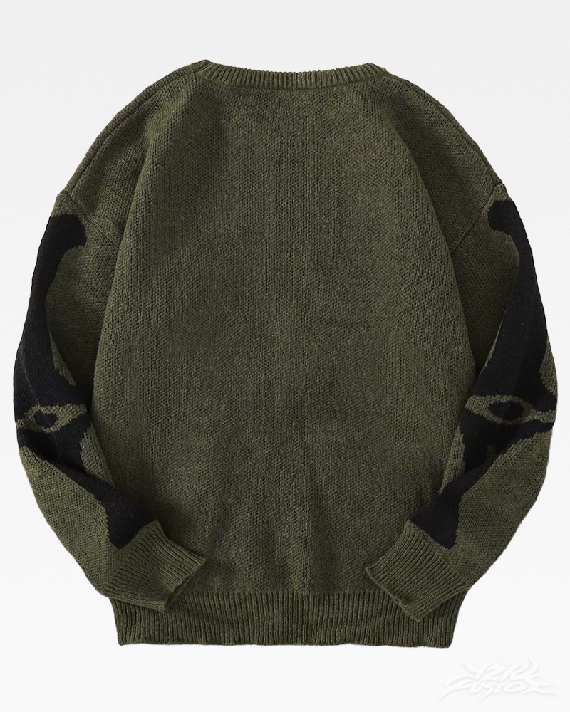 OFFSEAL Y2K Skeleton Sweater