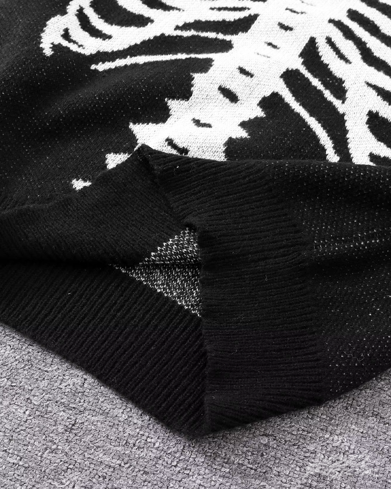 OFFSEAL Y2K Skeleton Sweater