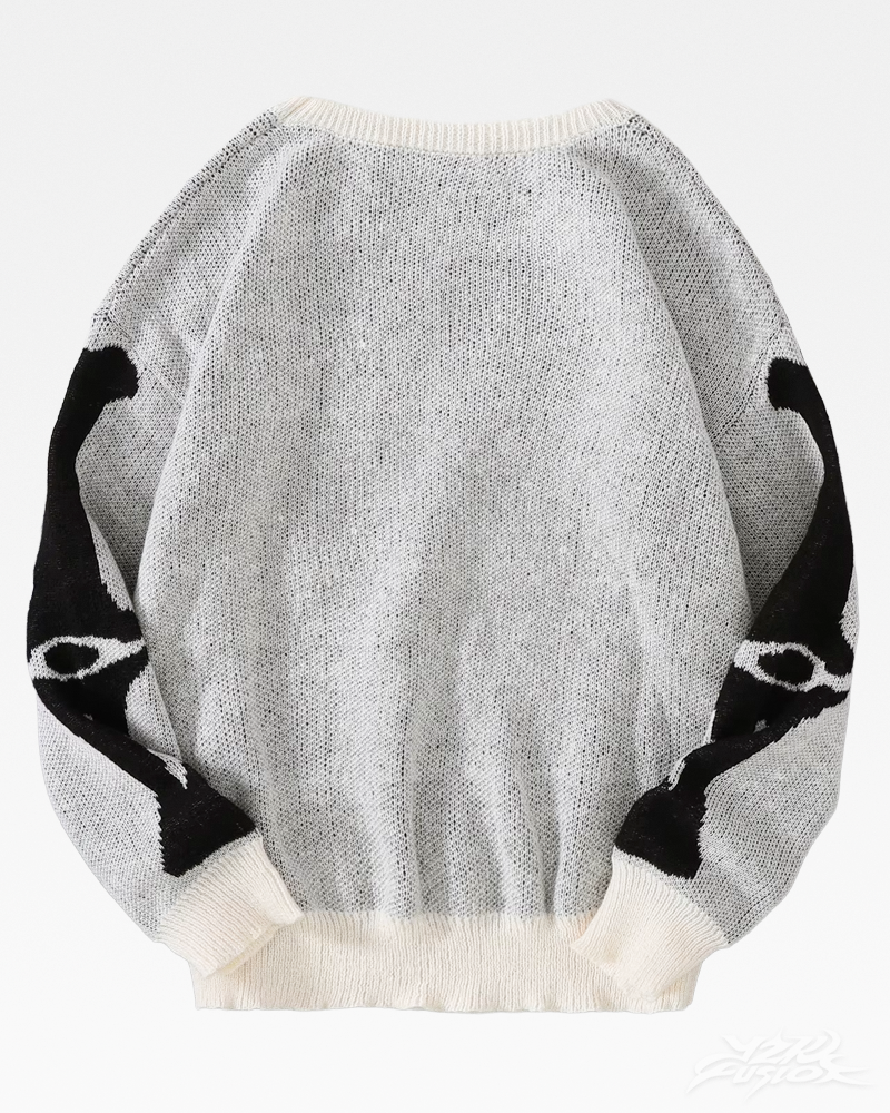 OFFSEAL Y2K Skeleton Sweater