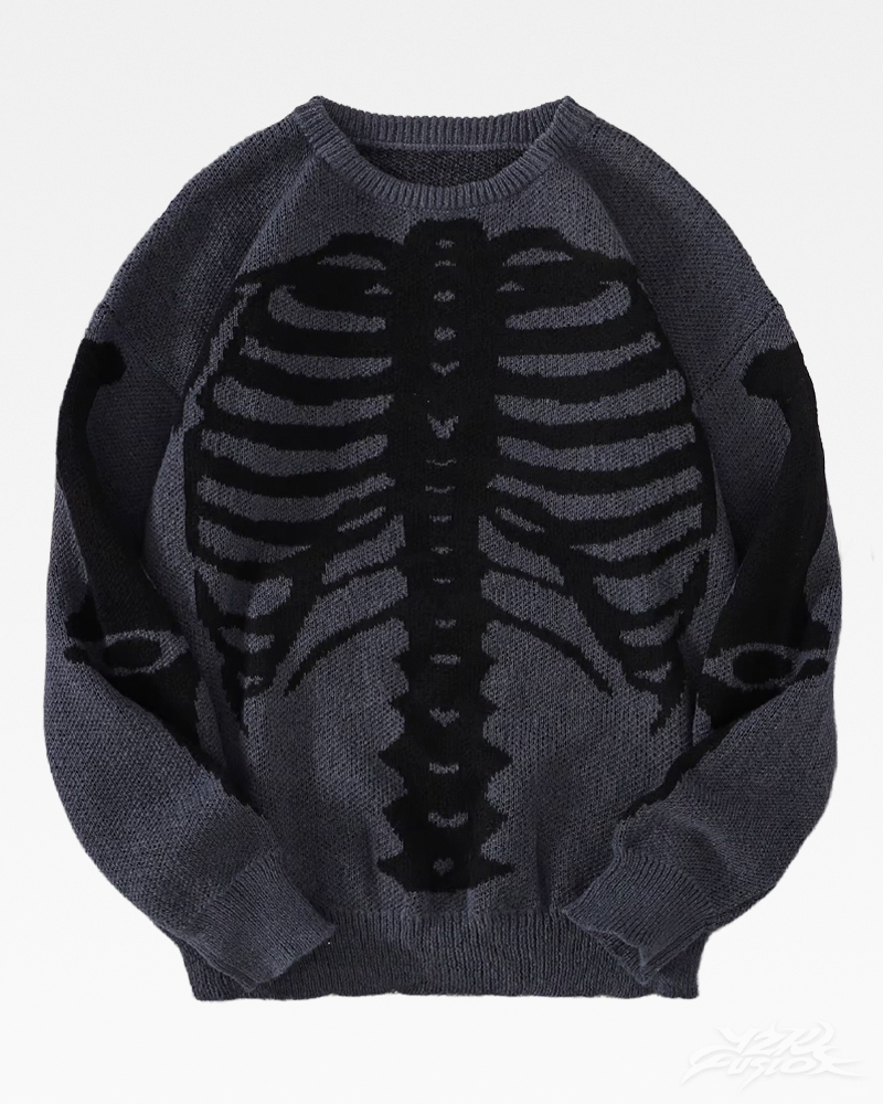 OFFSEAL Y2K Skeleton Sweater