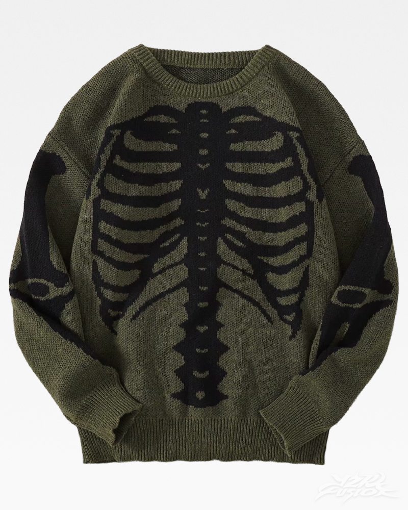 OFFSEAL Y2K Skeleton Sweater