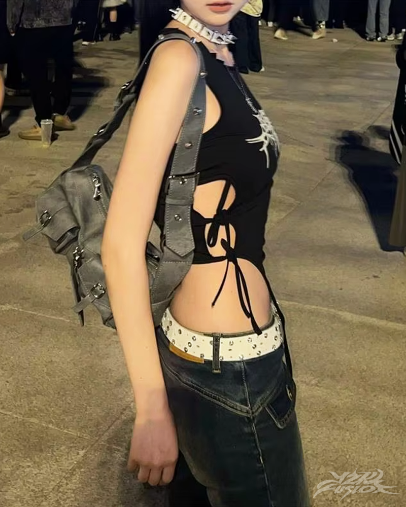 OFFSEAL Spider Web Tank Top