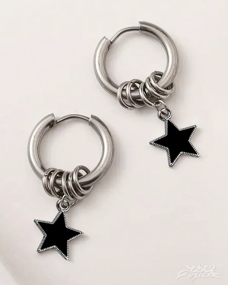OFFSEAL Y2K Star Hoop Earrings