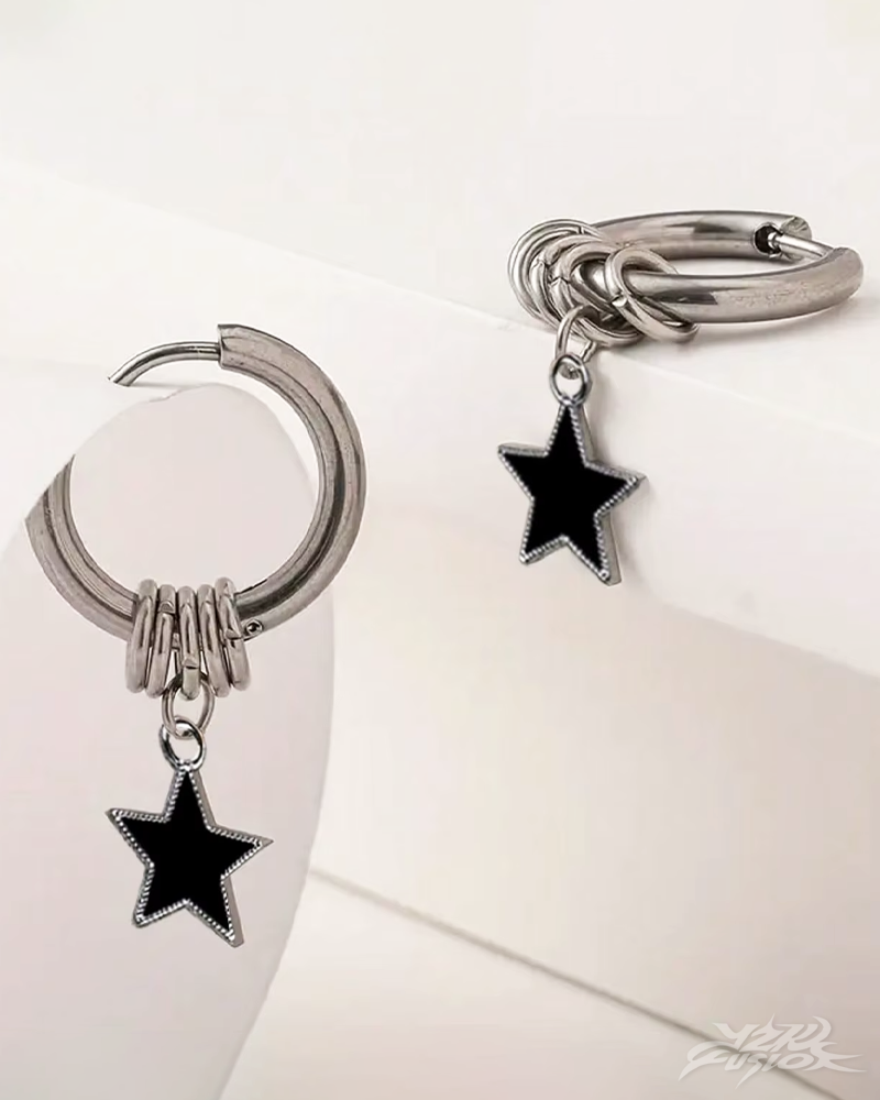 OFFSEAL Y2K Star Hoop Earrings