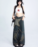 OFFSEAL Y2K Star Detail Jeans 2
