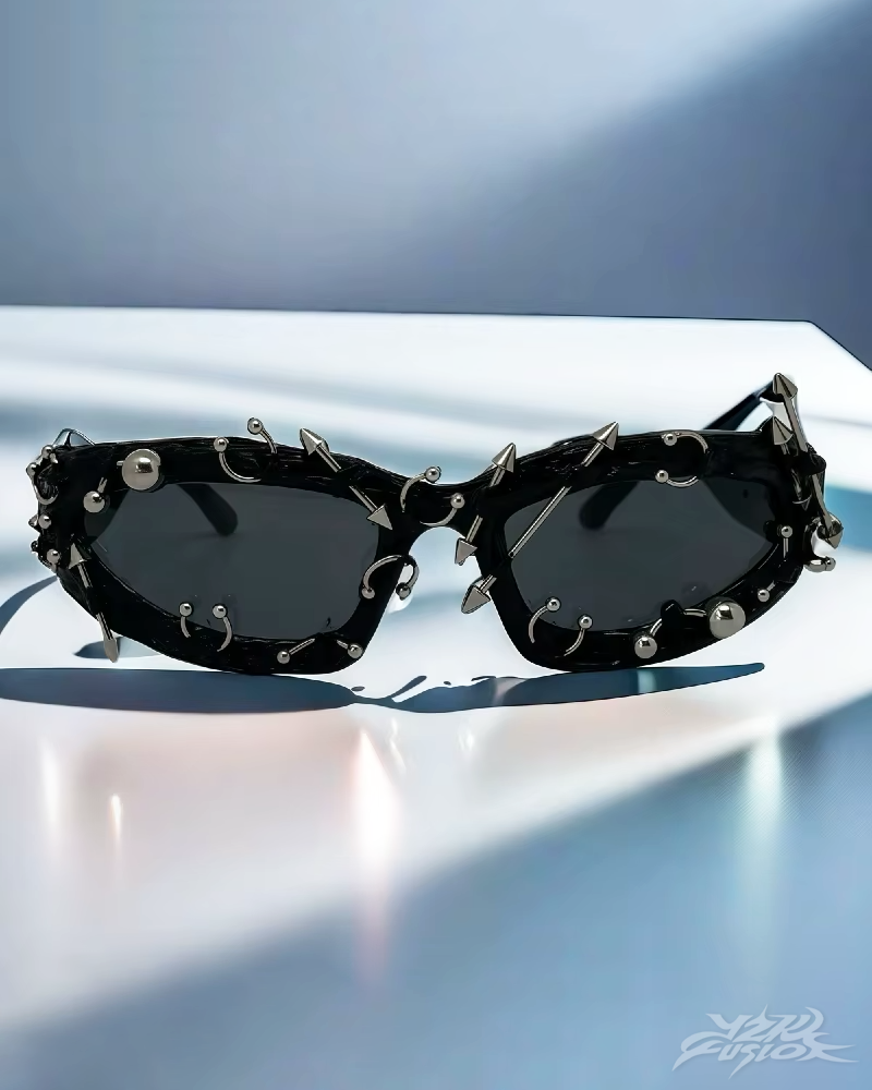 OFFSEAL Y2K Sunglasses with Piercings