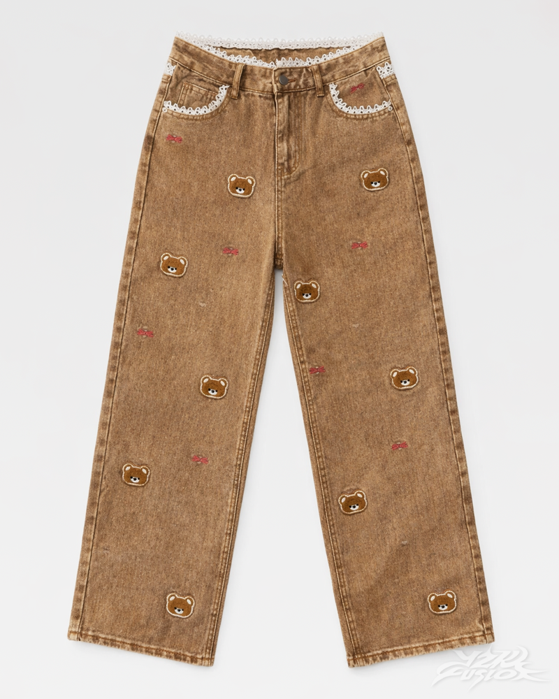 OFFSEAL Y2K Teddy Bear Jeans