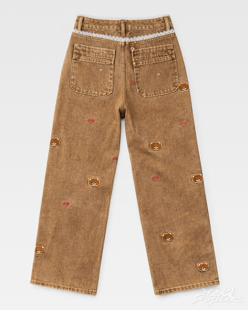 OFFSEAL Y2K Teddy Bear Jeans