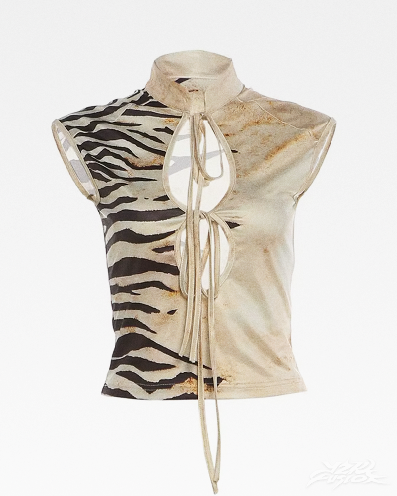 OFFSEAL Y2K Tiger Striped Tank Top