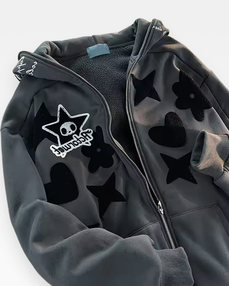 OFFSEAL Y2K Zip-Up Hoodie