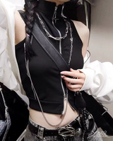 OFFSEAL Y2K Zip-Up Tank Top