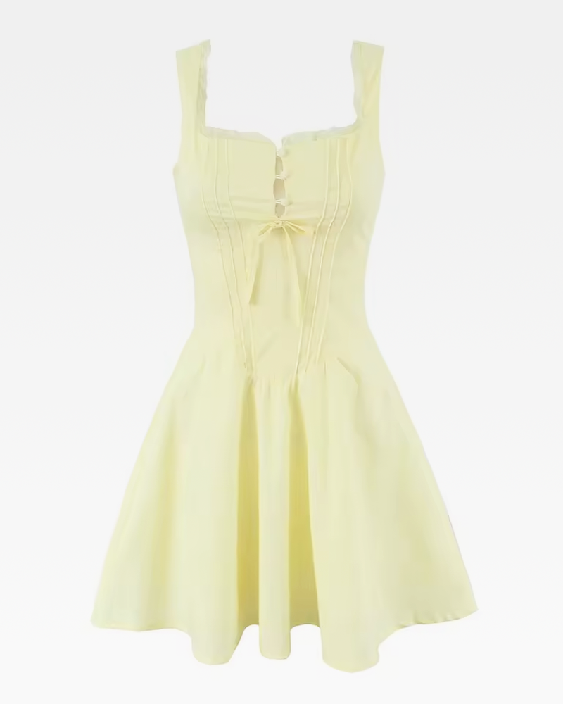 OFFSEAL Yellow Corset Mini Dress