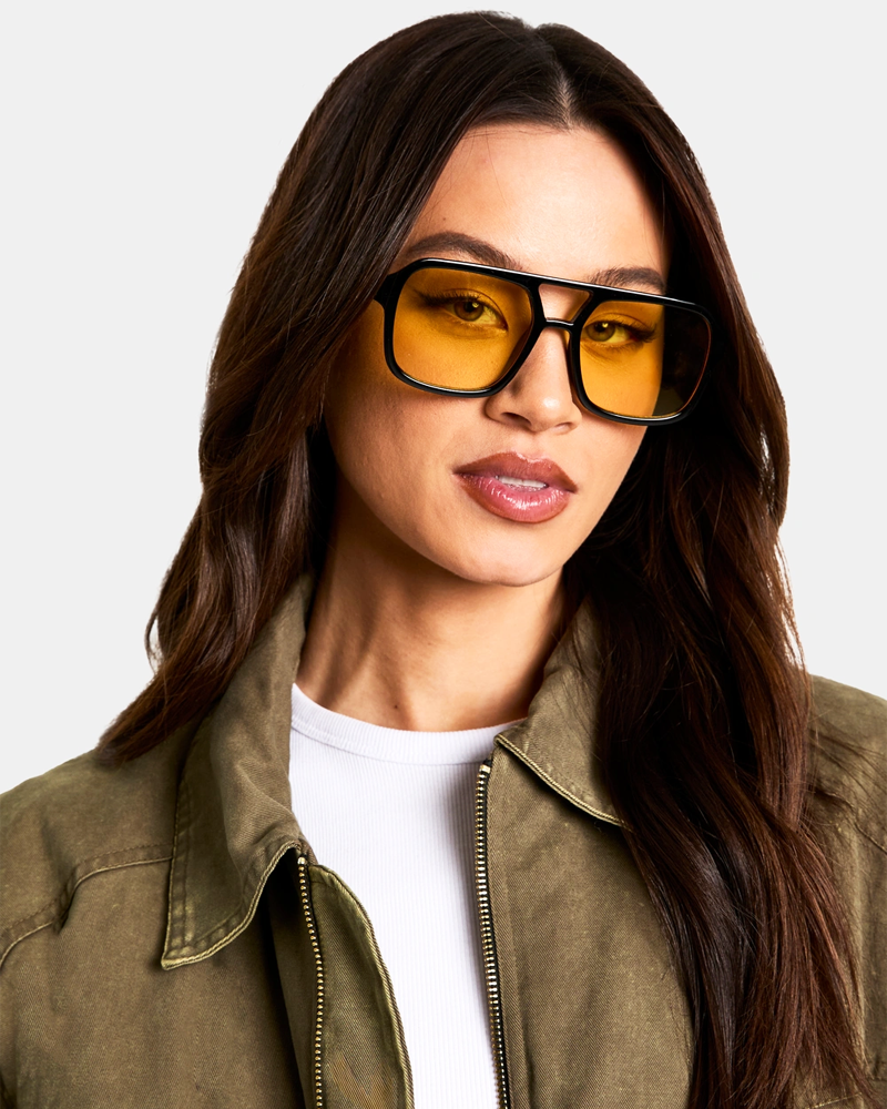 OFFSEAL Yellow Tinted Sunglasses